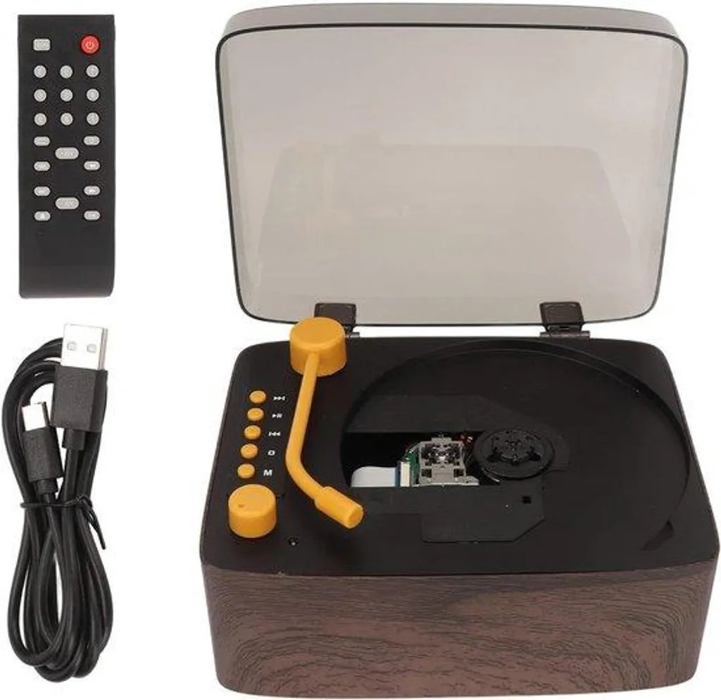 Lecteur CD Bluetooth Hi-Fi avec Télécommande - Charge Rapide et Port USB Intégré