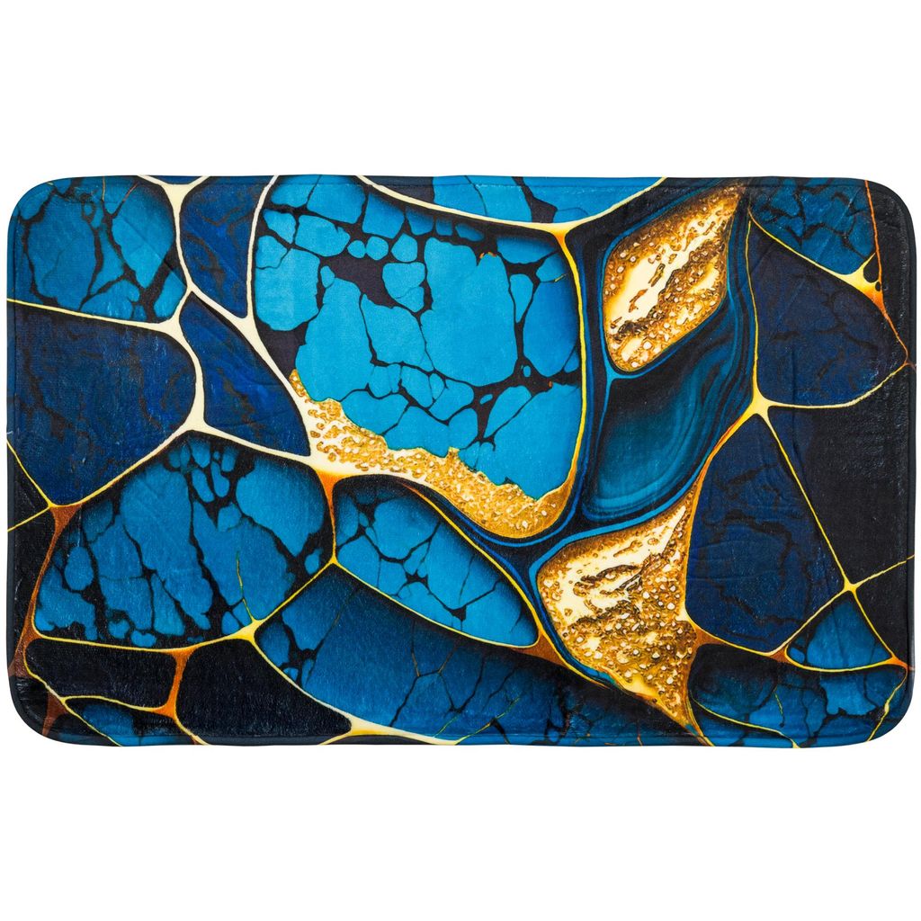 SANILO® Badteppich Marmor Cobalt 50 x 80 cm Produktbild 