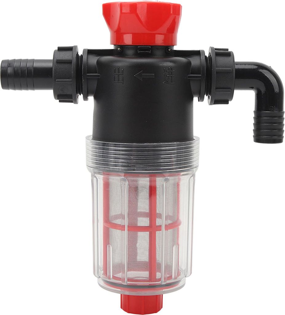 Wasserpumpen-Siebfilter mit 60-Mesh-Edelstahlfiltersieb, Hochleistungs-Rohrleitungsfilter, transparentes Design, 25-mm-Anschluss (G1-Rohr)