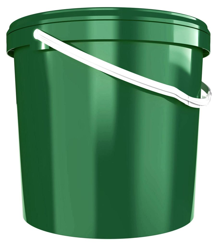 Eimer mit Deckel 10 L Grün 1 Stück