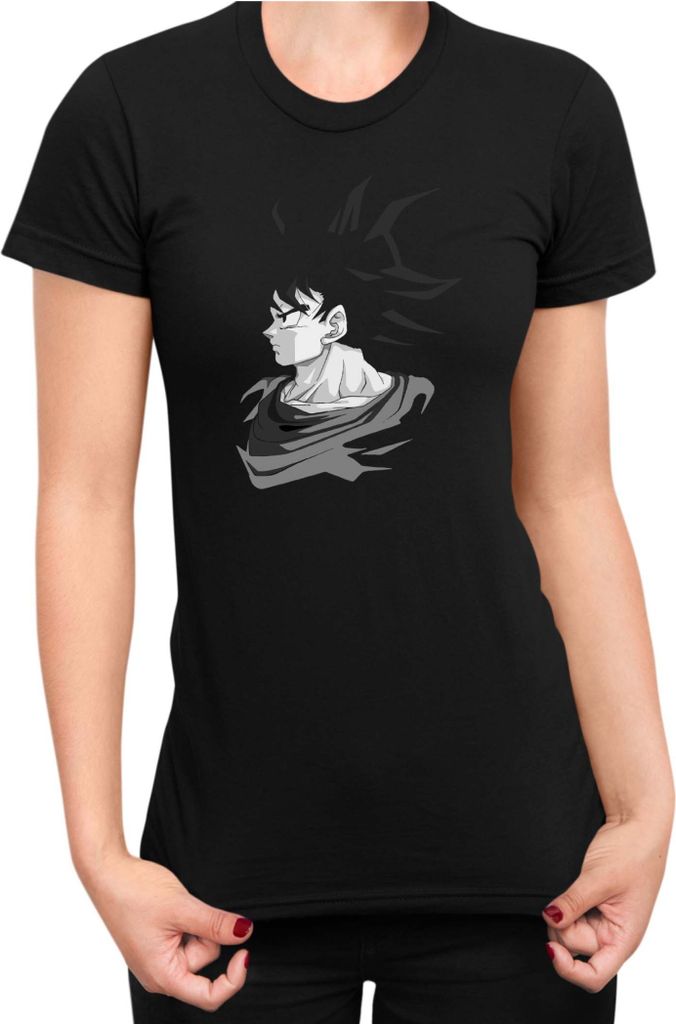 Damen T-Shirt Dragon Anime Manga Ball Z Goku 13, Lady M / Schwarz
