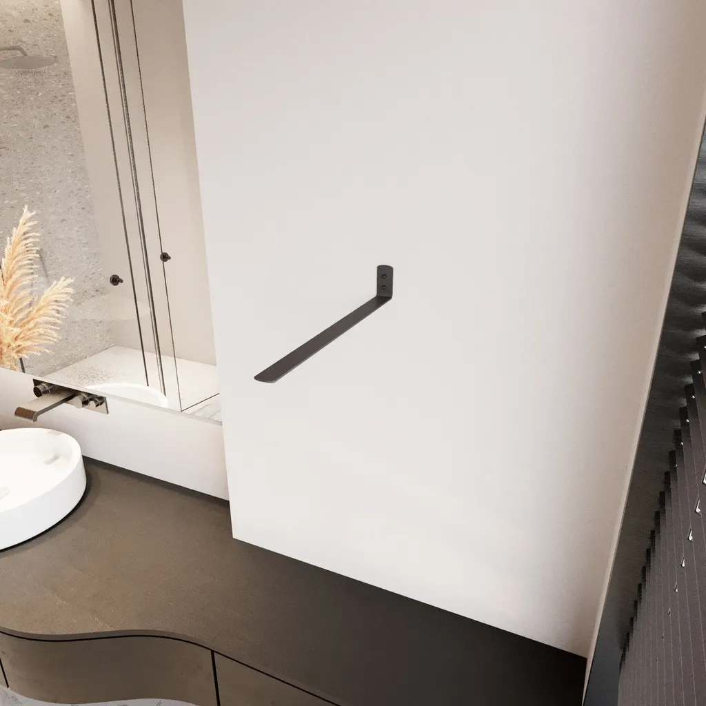 Portasciugamani Nero Bagno 40 cm QLS 11116 - Prezzo Outlet Online - 3