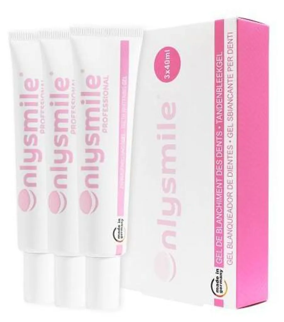 Gel blanchissant dents Onlysmile 3 x 40 ml pour un sourire éclatant