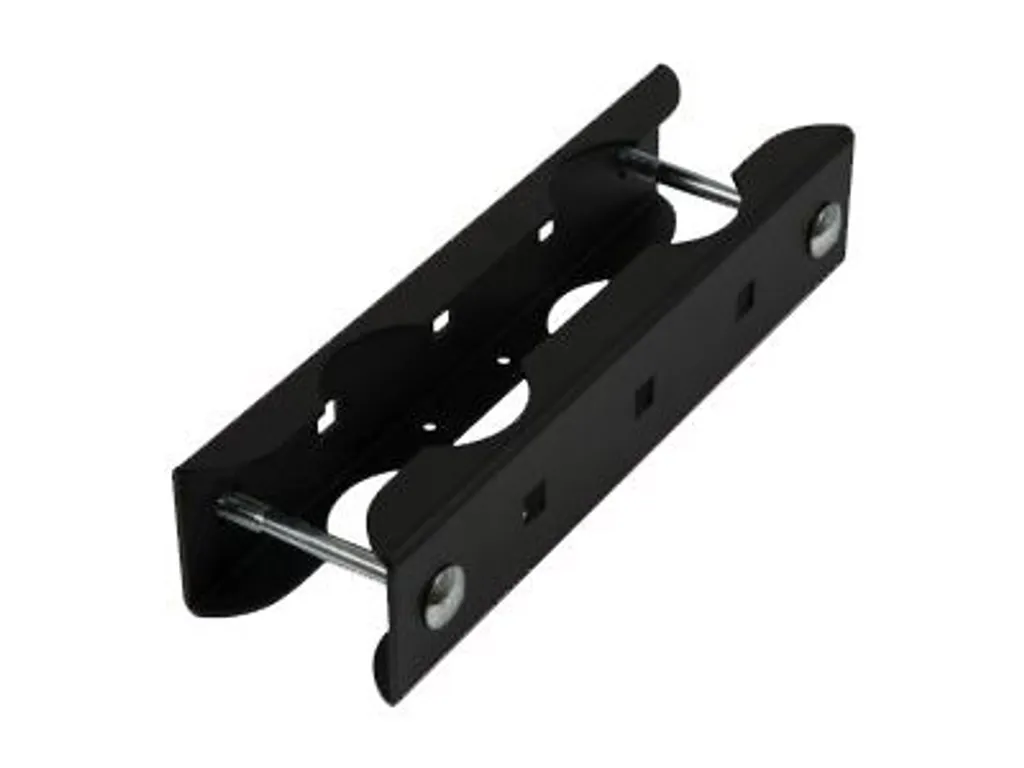 Support de fixation pour écran double empilable en acier noir