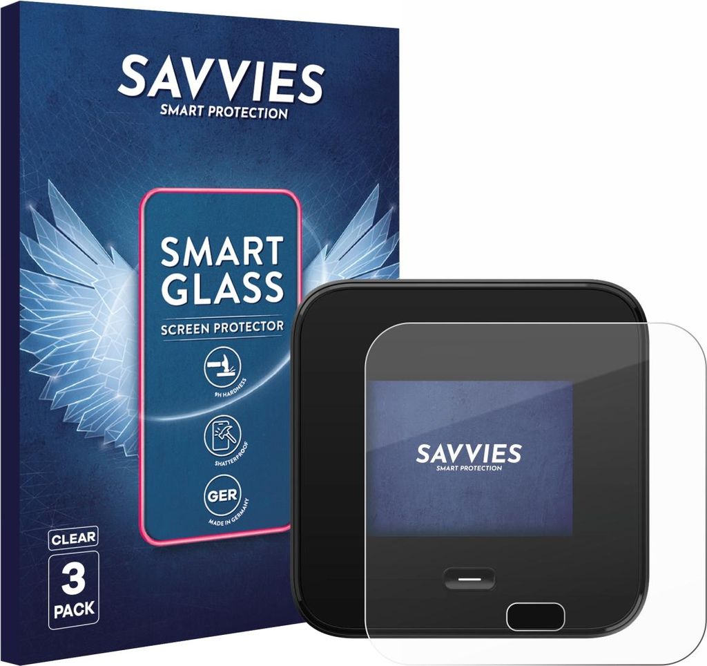 3x Savvies Schutzglas Folie für Netgear Nighthawk M7 Pro 9H Panzer Schutzfolie Glas Displayschutz klar transparent