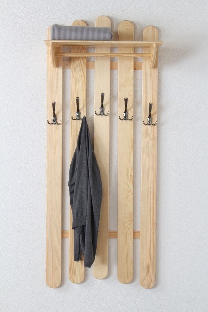 Garderobe Kiefer massiv Vollholz natur Junco 341 – Abmessung 150 x 60 x 33 cm (H x B x T)