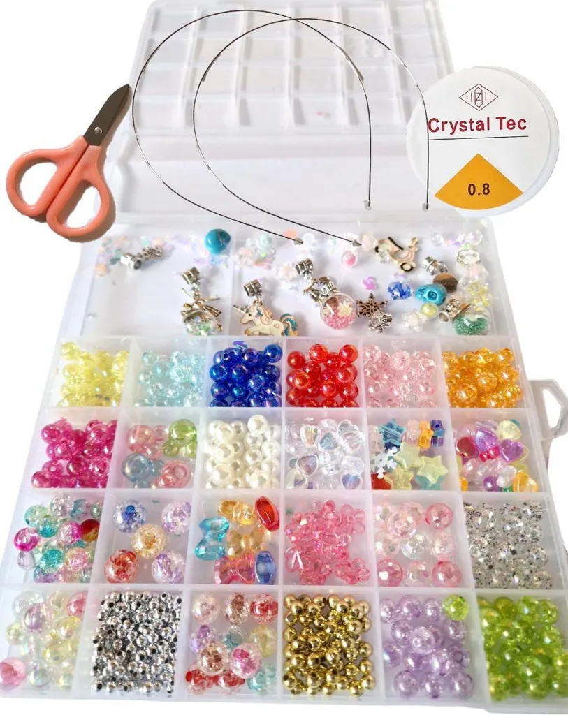 Kit Gioielli Fai Da Te Bambini: Set Completo con Perline e Premi