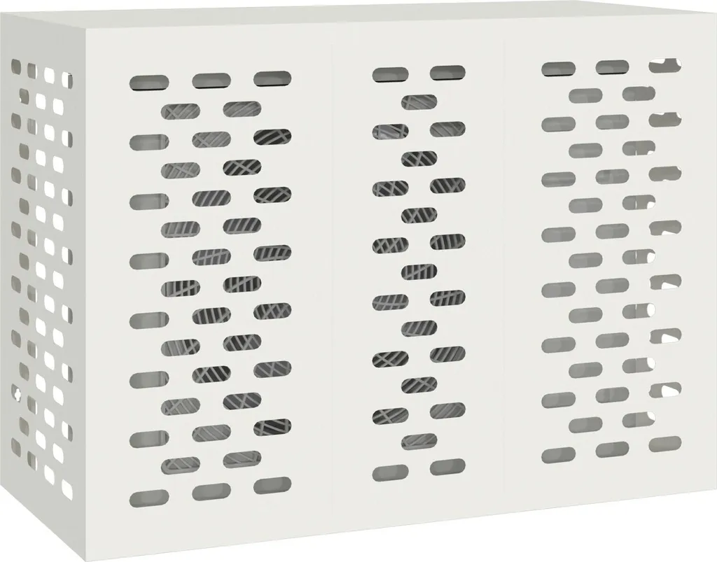 Cache clim acier blanc 110x50x80 cm : Protégez et cachez votre unité - 2
