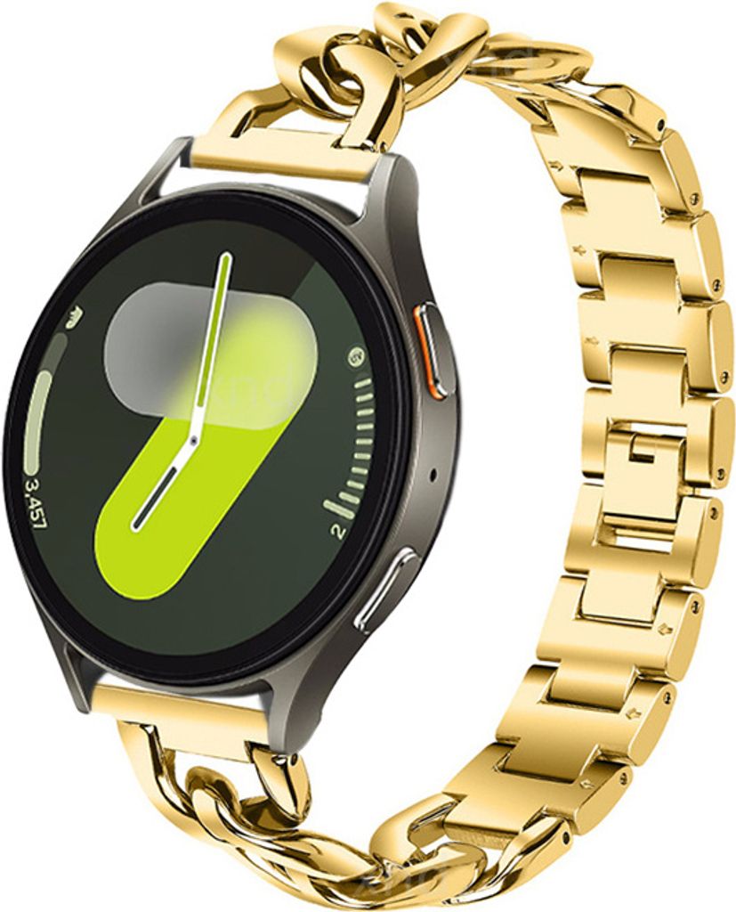 Strap-it Smartwatch-Armband 20 mm – Stahlkettenband passend für Samsung Galaxy Watch 1 – 42 mm / Watch 3 – 41 mm / Watch Active & Active 2 ...