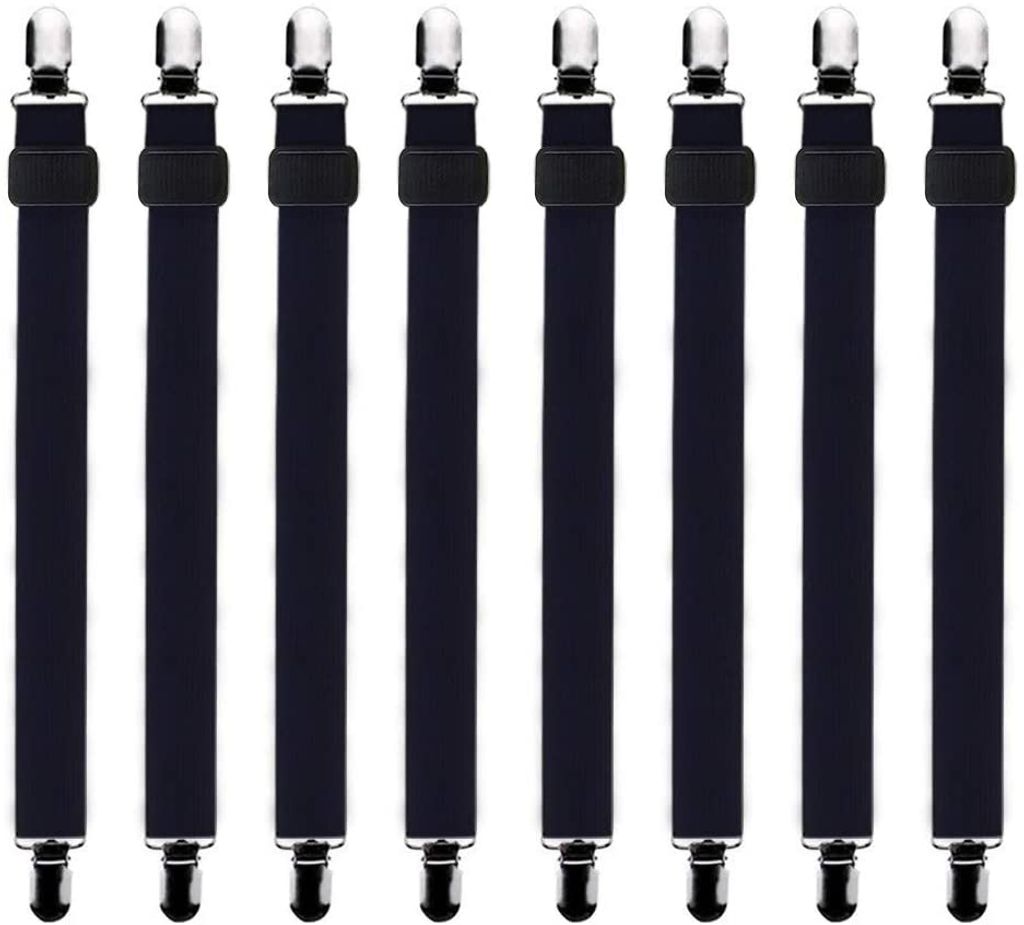Verstellbare Bettlakenspanner, 8 Stück Elastische Produktbild 