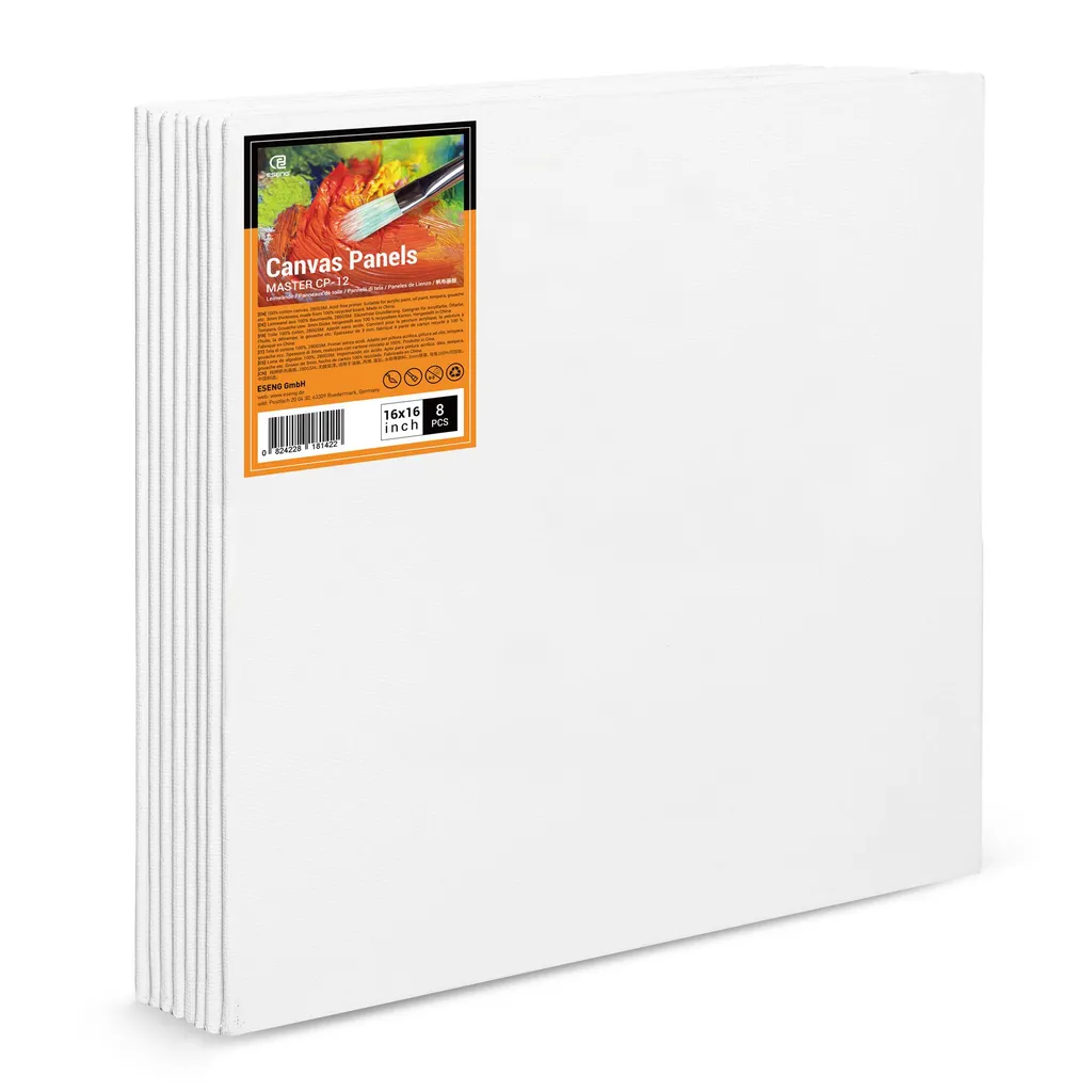 8 Pannelli Telati ESENG 40x40 cm - Cotone 280g per Scuole e Artisti