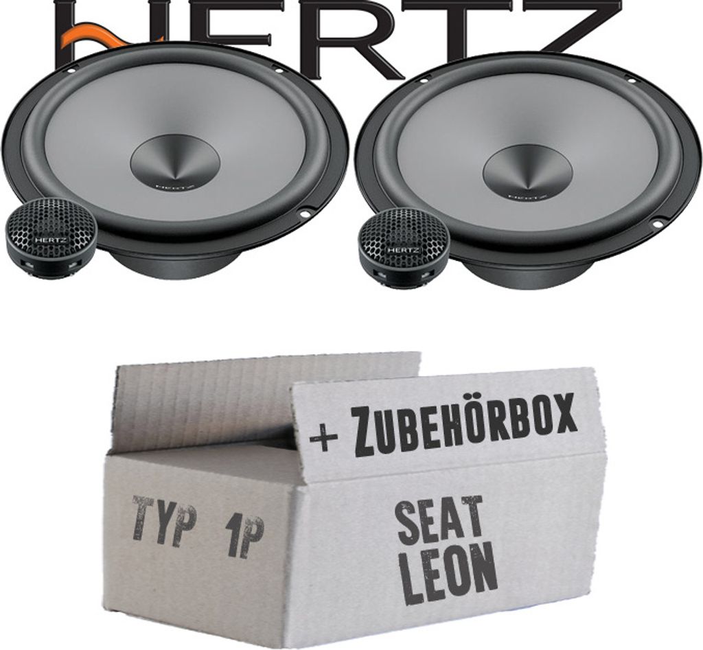 Hertz K 165 - KIT - 16,5cm Lautsprecher Komposystem - Einbauset passend für Seat Leon 2 1P - justSOUND