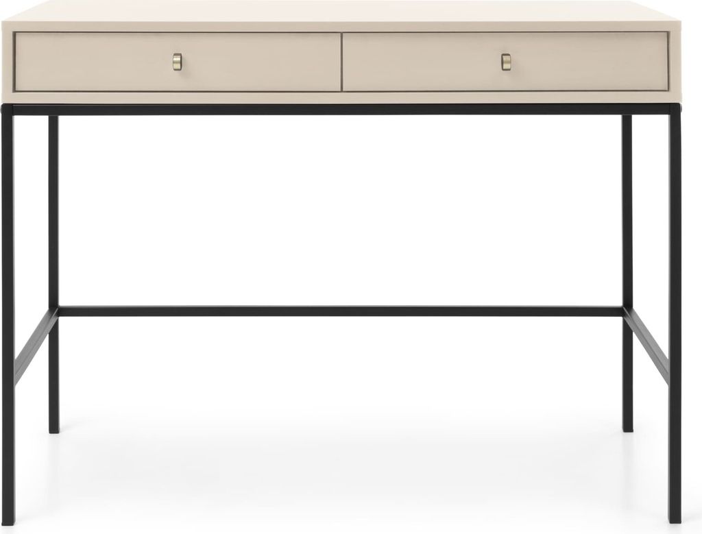 Eingangskonsole Konsolentisch mit Schubladen Sideboard Beistelltisch Flurtisch - Goldene Griffe - 104x78x50 cm - Melody Beige + Schwarz