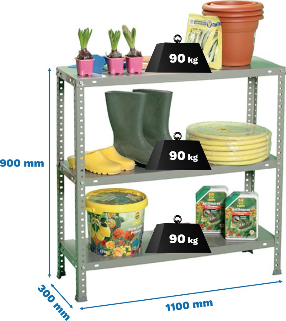 Metallregal COMFORT SUPERPLUS 3/300 900 GRAU