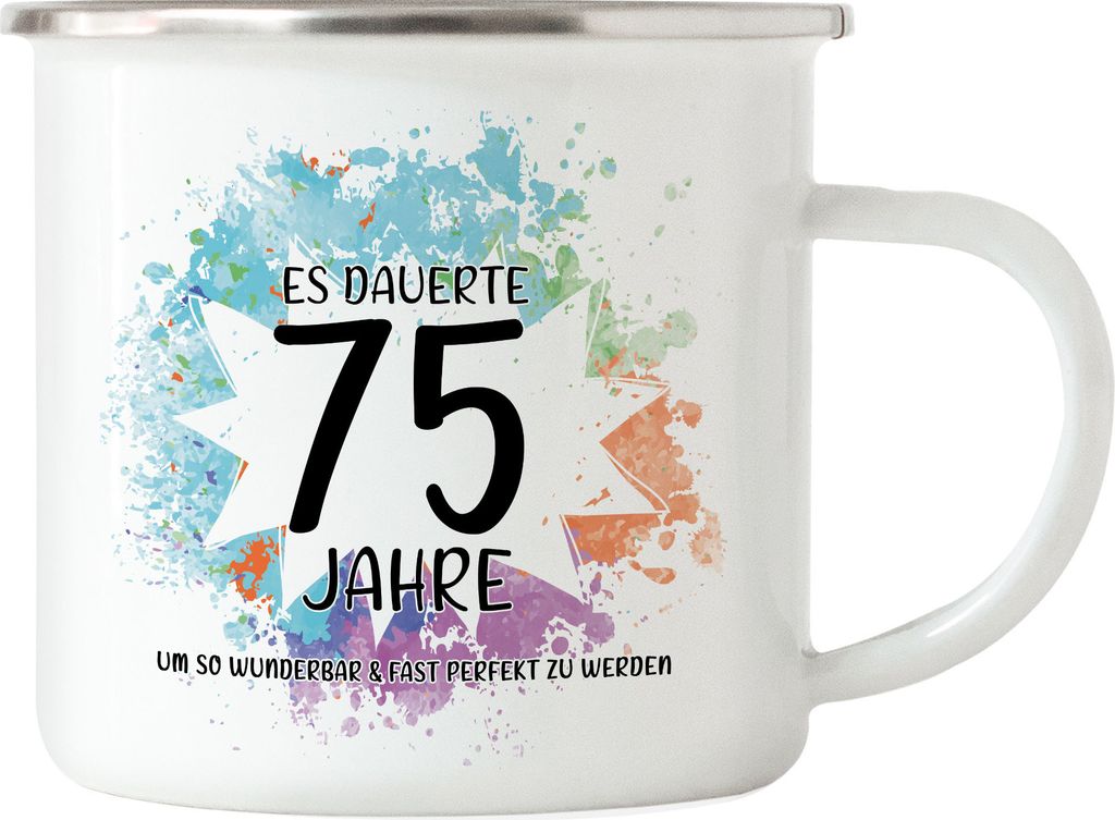 Es Dauerte 75 Jahre Um So Wunderbar Zu Werden Emaille Tasse Geburtstagsgeschenk 75 Jahre Alt Humor