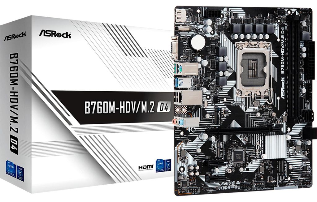 ASRock B760M-HDV/M.2 D4, Mainboard Produktbild 