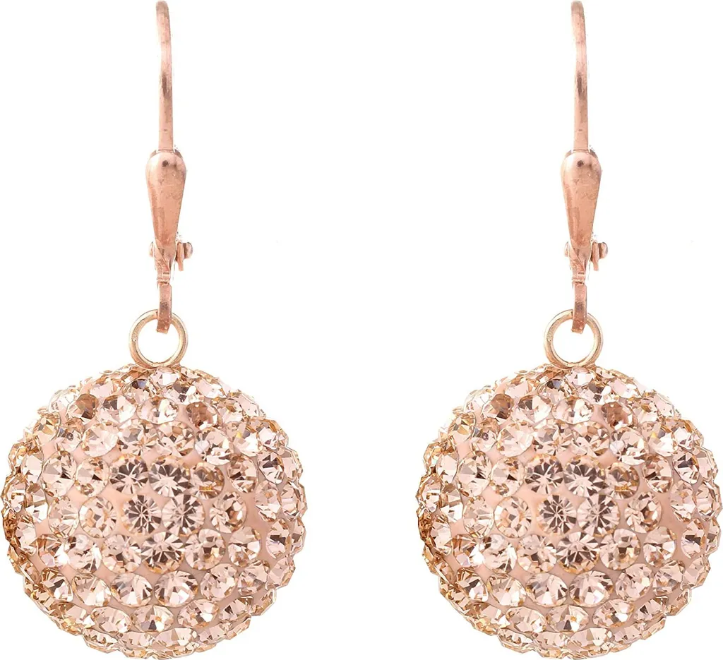 Karisma Orecchini Argento 925 Oro Rosa e Cristalli 15mm - Style 1549E