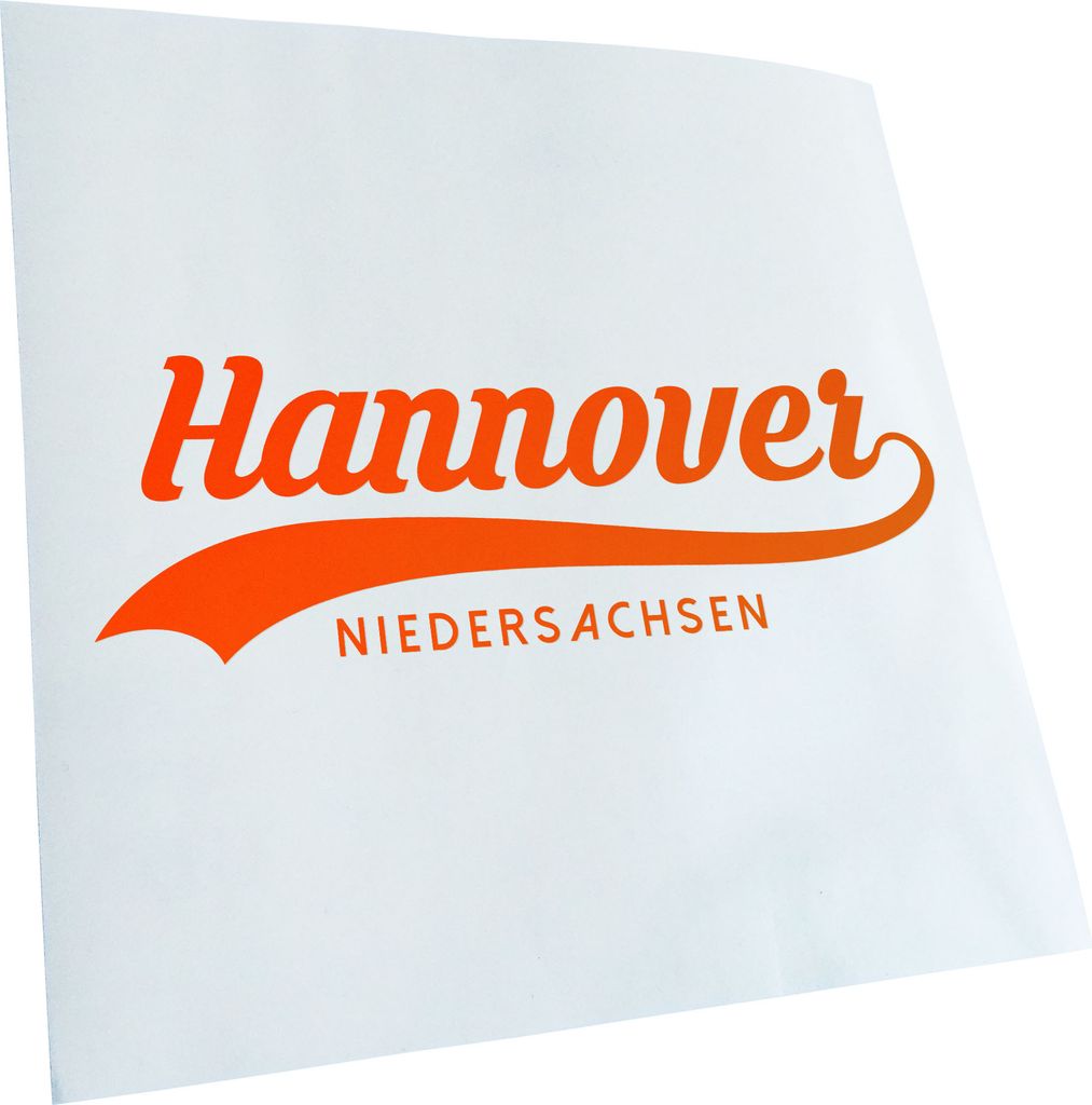 Kiwistar - Autoaufkleber - Hannover Niedersachsen - Neonorange - 30x10cm - Aufkleber für Auto, Laptop, Fahrrad, LKW, Motorrad mehrfarbig JDM Decal...