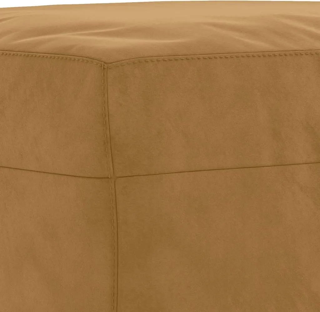vidaXL Ensemble de canapés 3 pièces en velours marron avec coussins - 6