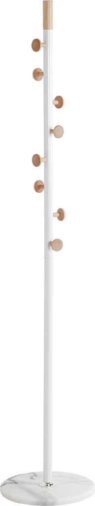 Garderobenständer >37312< in natur, weiß - 178x35 (HxD)