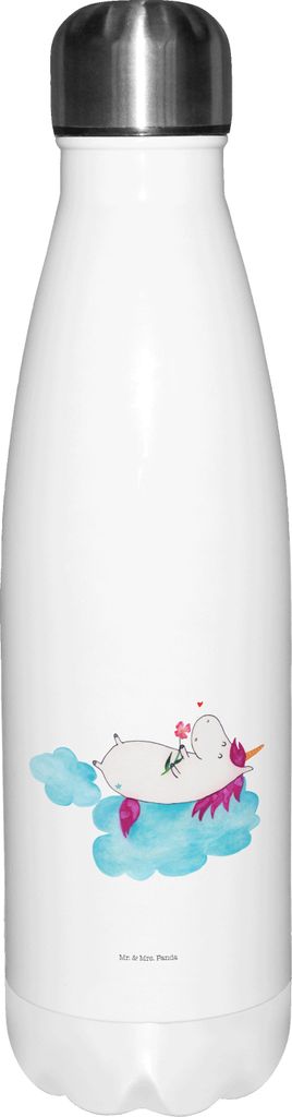 Mr. & Mrs. Panda thermobehälter Einhorn Verliebt - Weiß - Geschenk, trinkflaschen, Liebe, Thermosflasche, Wasserflasche, Getränkeflasche, Wolke,...