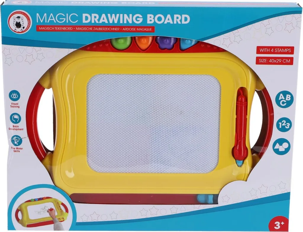 Tableau de Dessin Magnétique Fun'n Learn avec 4 Tampons Géométriques - 2