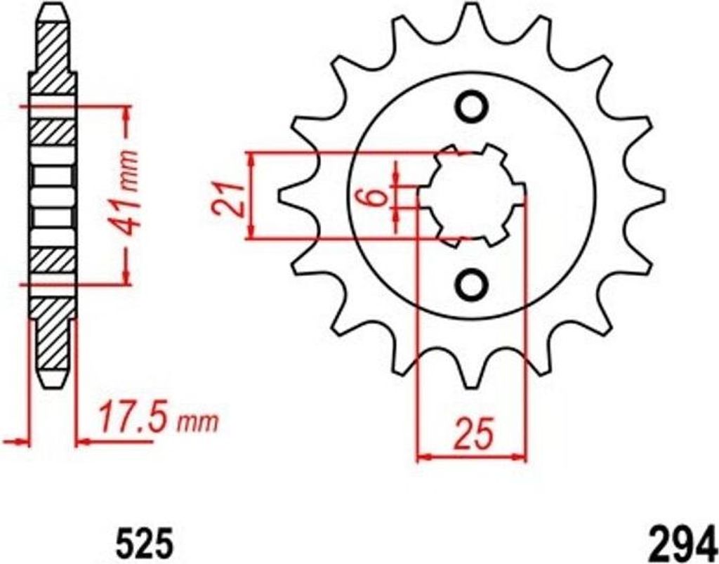 Ritzel 15Z Teilung 525 für HONDA CBR VFR 400 GB 400 500 XBR 500 front sprocket