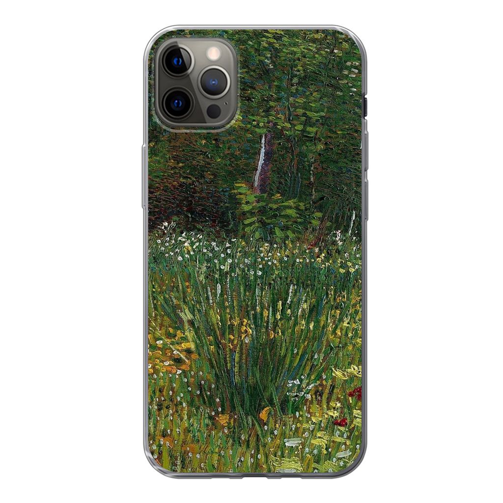 MuchoWow Handyhülle Schutzhülle Hülle für iPhone 12 Pro Max Asnières - Vincent van Gogh Silikon Softcase Handy Hülle - Hartschale