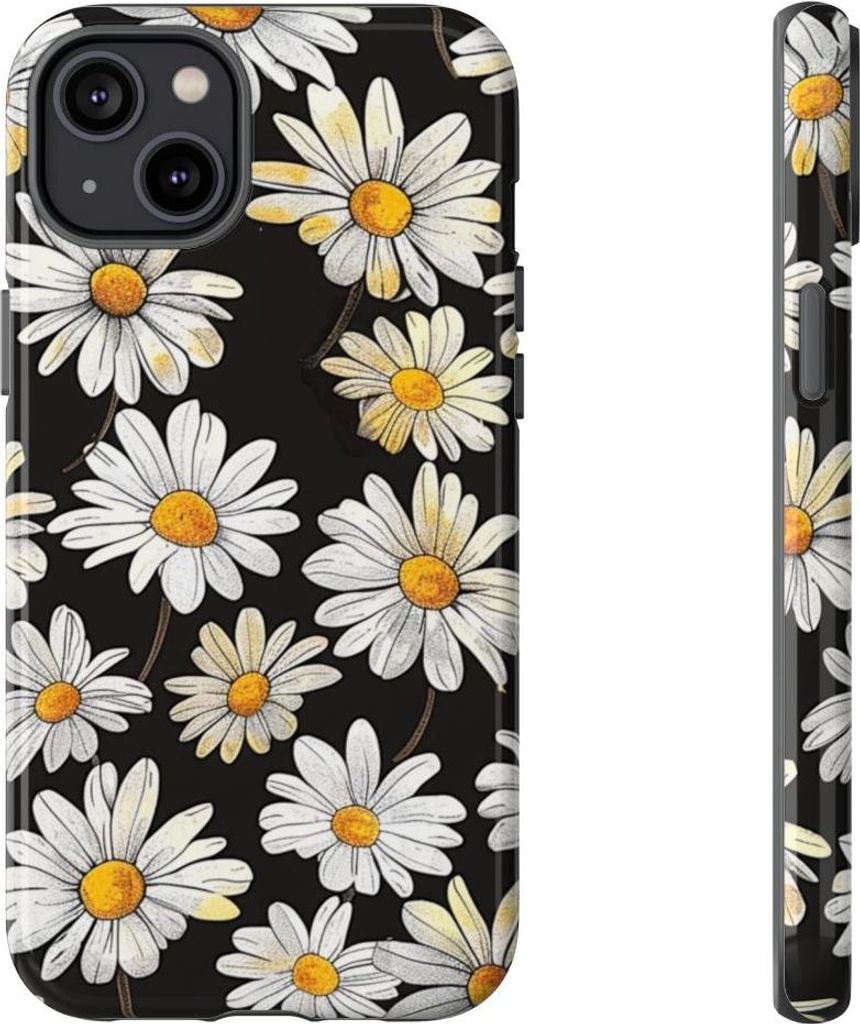Fröhliches Gänseblümchen-Muster – Hülle Kompatibel mit iPhone 14 Plus