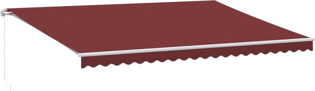 vidaXL Markise Manuell Weinrot 500x350 cm