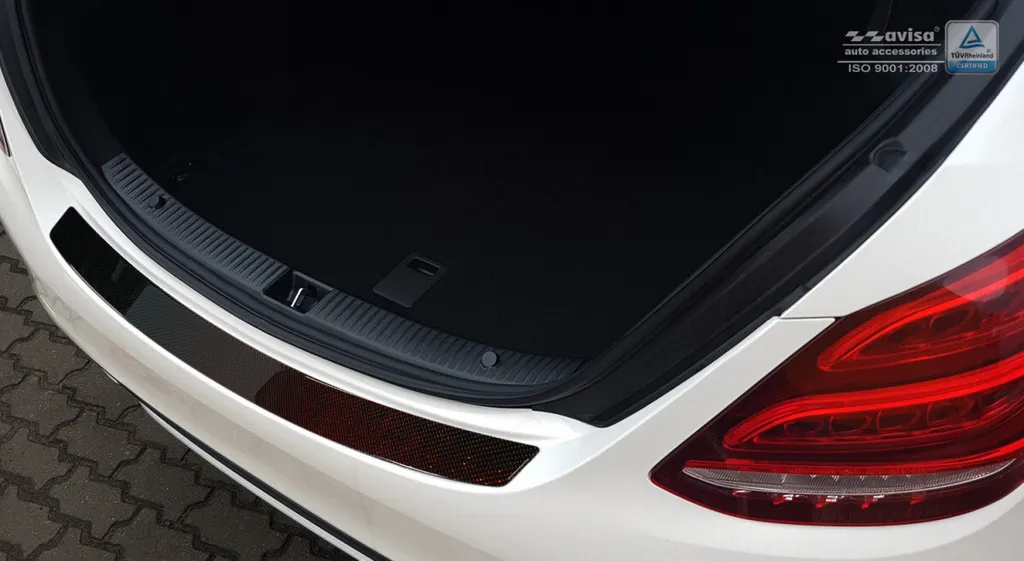 Protection Pare-chocs Mercedes W205 Rouge Carbone - Design Sportif Luxe
