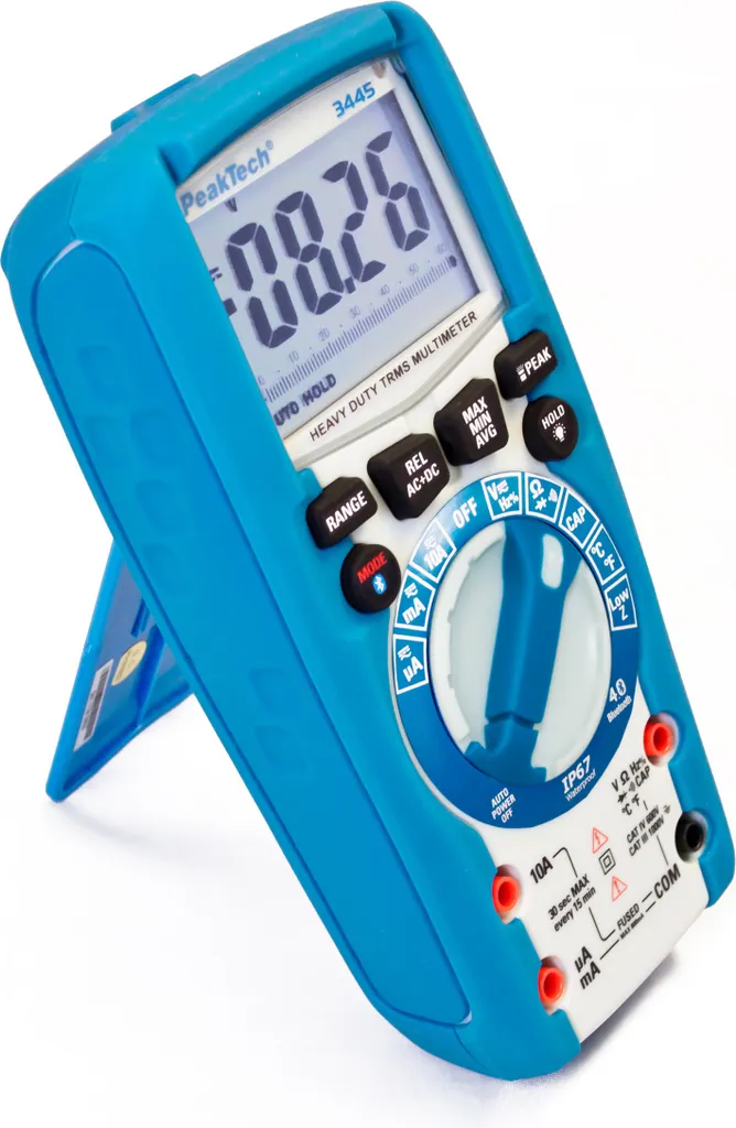 Multimètre True RMS PeakTech P 3445 Bluetooth avec affichage rétroéclairé - 10