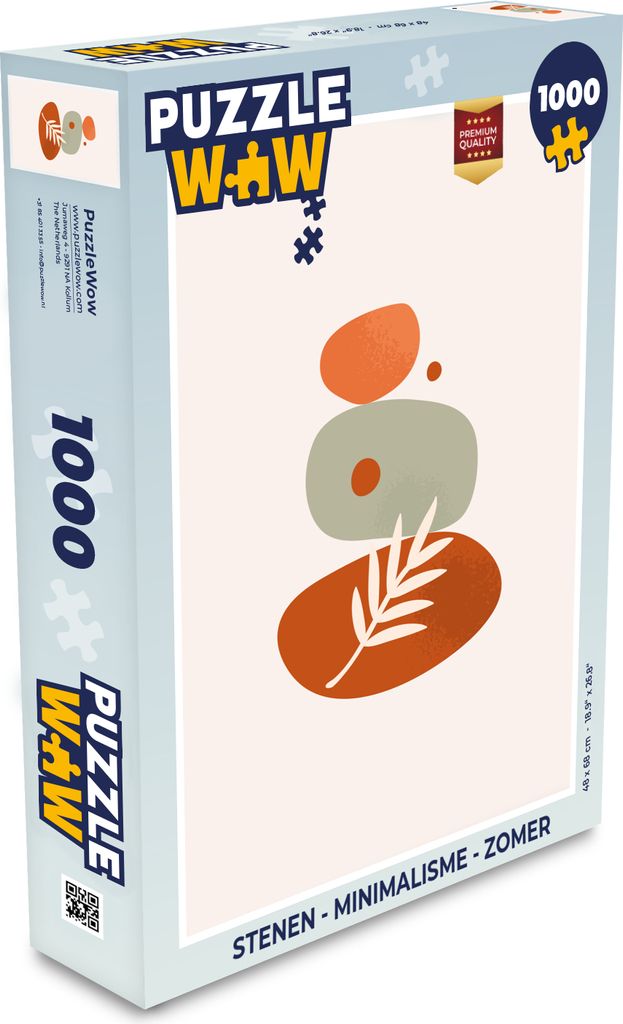 MuchoWow Puzzle 1000 Teile Steine - Minimalismus - Sommer - Spielzeug - Alt und Jung - Spiele - Puzzeln