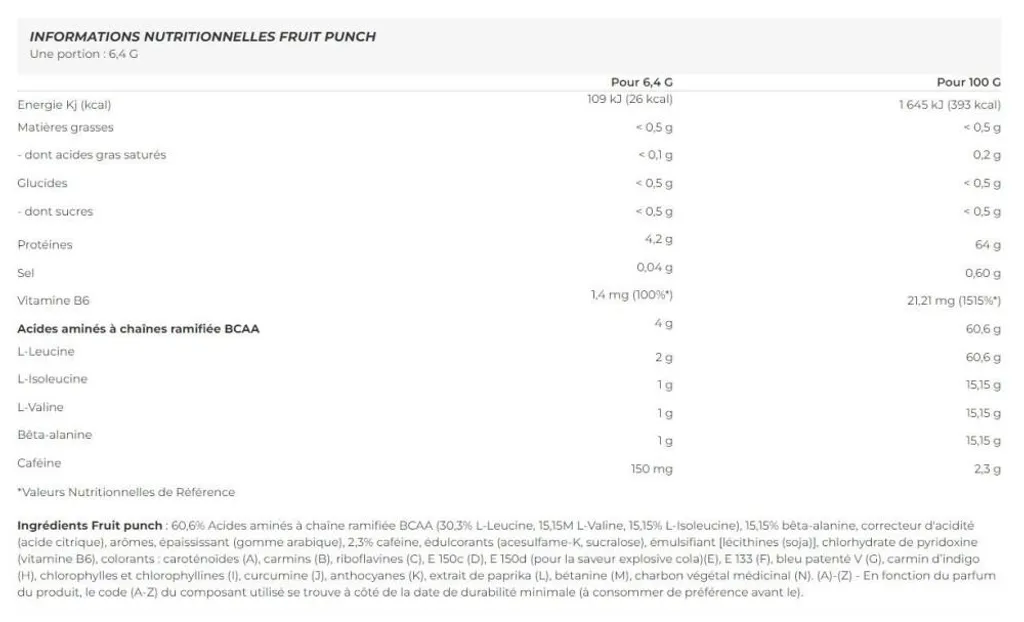 Olimp BCAA Xplode Powder ENERGY Fruit Punch 500g Acides Aminés