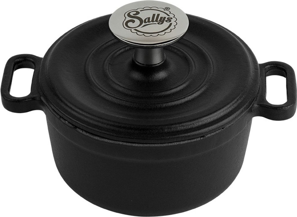 Sallys Gusseisen - Serviertopf - Ø 14 cm - Mattschwarz Produktbild 
