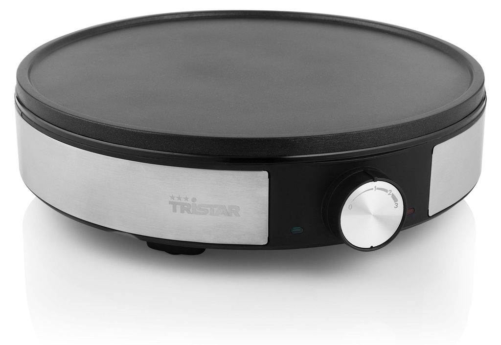Tristar BP-2638 Crepe Maker, 1 Crepe(s), Schwarz, Edelstahl, 30 cm, Kunststoff, Edelstahl, Drehregler, 0,8 m