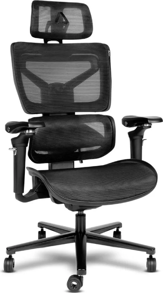 Chaise Gaming Alpha Gamer Mist Noire - Fauteuil de Bureau Ajustable