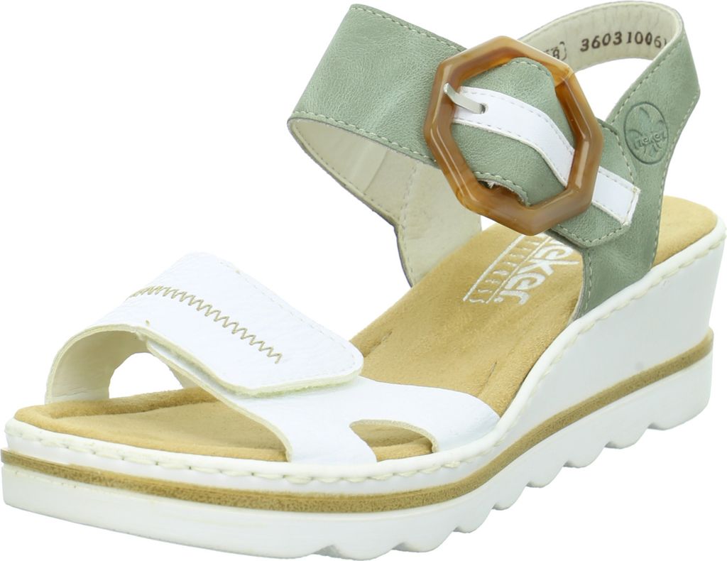 Damen Sandalen Rieker 67476-81 grun combi 39 Produktbild 