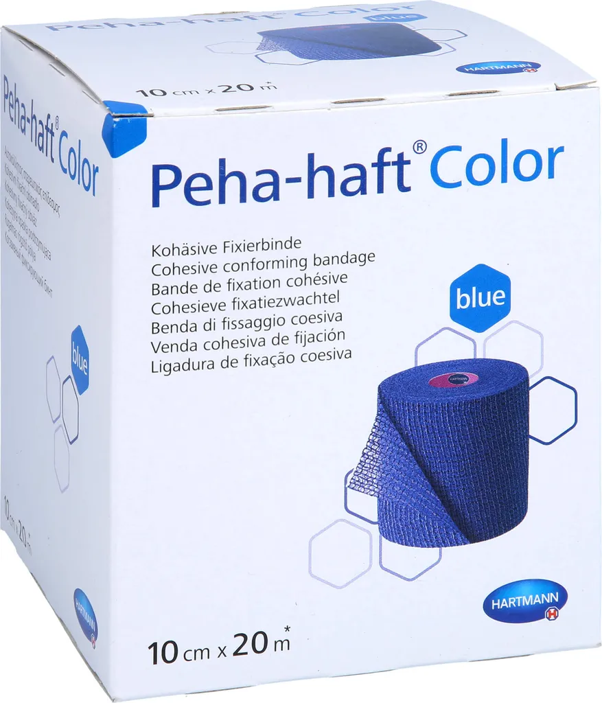 Hartmann Peha-haft Benda elastica di fissaggio a colori, blu 10 cm x 20 m | confezione (1 pezzo) - 7