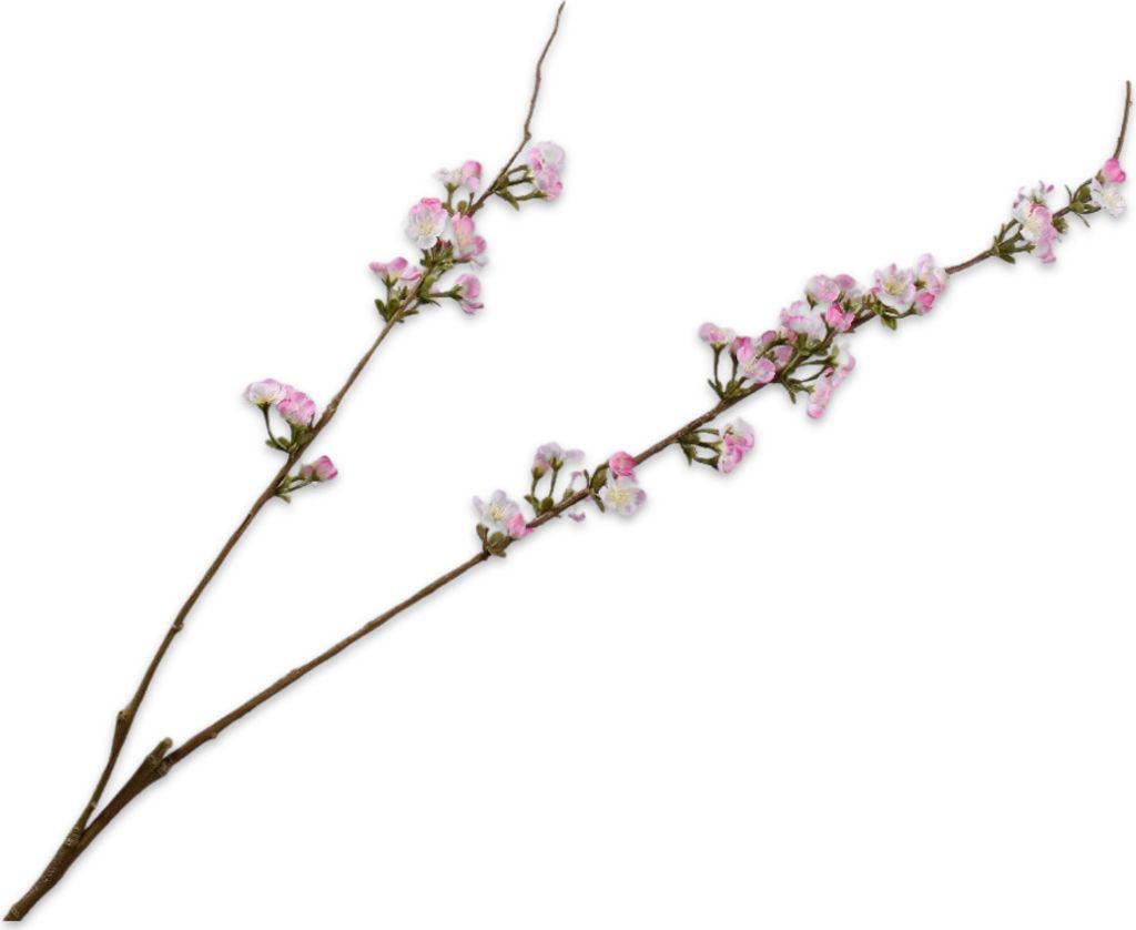Silk-ka Kunstblume-Seidenblumen-Blütenzweig Rosa 116 cm