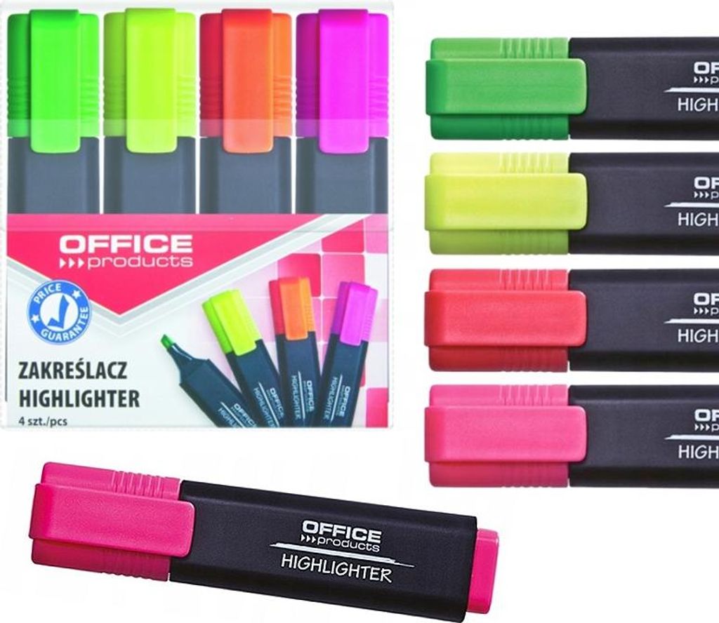 Sada zvýrazňovačov Office Products 4S