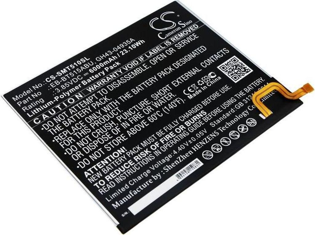 Akku für Samsung Galaxy Tab A 10.1 2019 (entspricht Samsung EB-BT515ABU), 6000 mAh