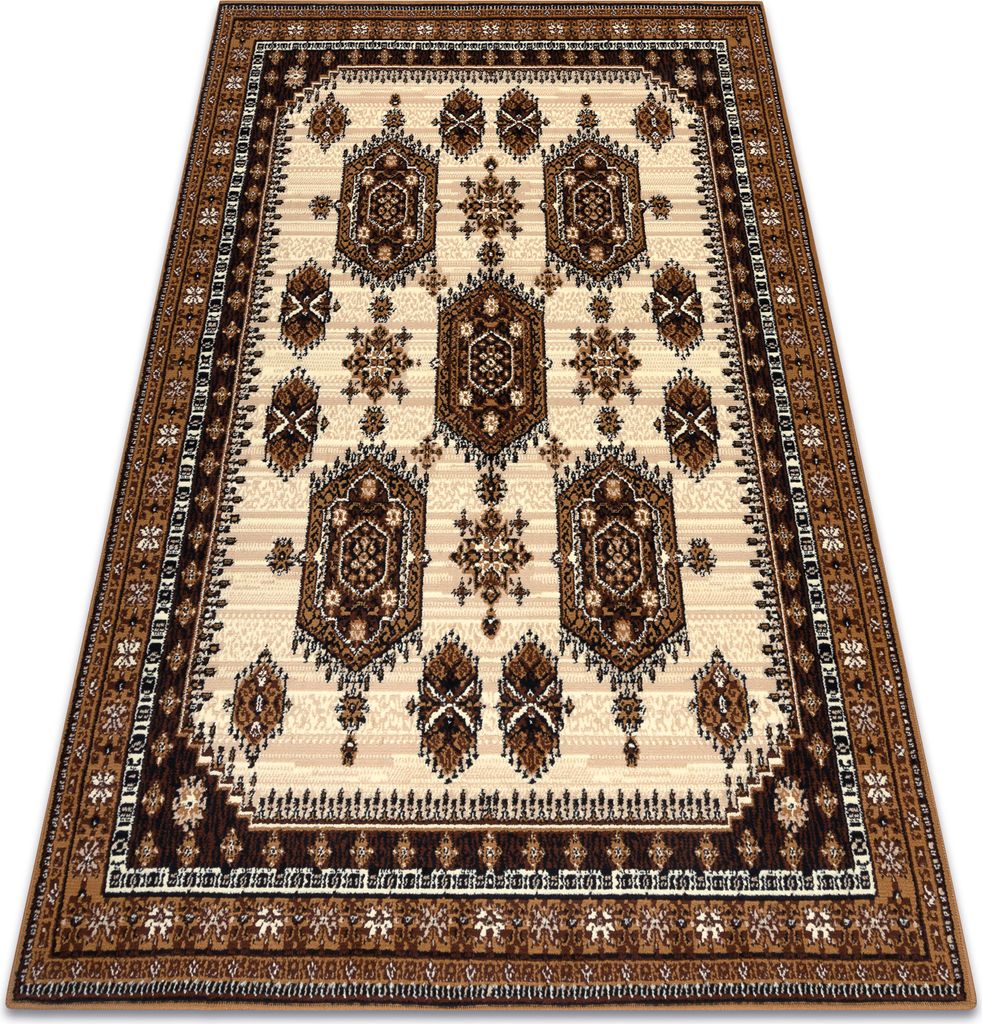 Teppich BCF Morad ZEGARY Uhren, Klassisches - beige beige 140x200 cm