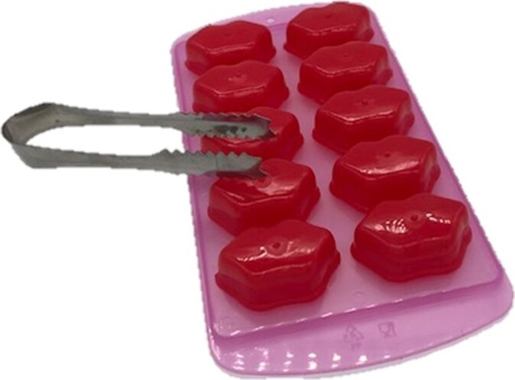 Eiswürfel flexible lippenform + Eiszange