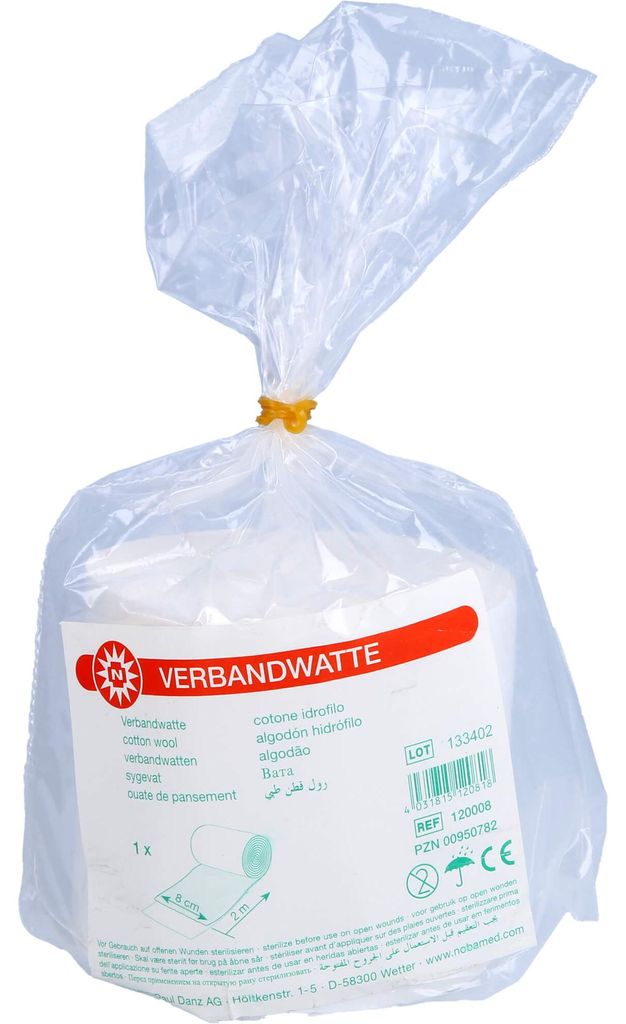 Nobamed Verbandwatte 2 m x 8 cm gerollt, 1 St. Watte