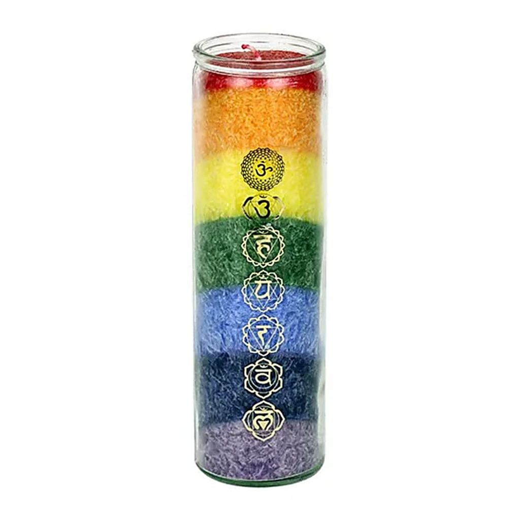 Bougie parfumée Stéarine 7 Chakras -- 21x6.5 cm Image du produit 