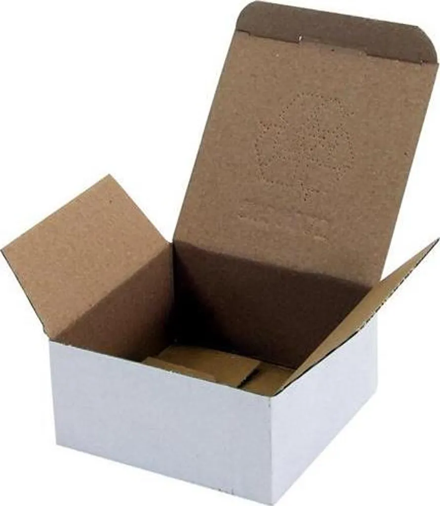 Petit carton fond automatique blanc 118x118x56mm montage ultra rapide