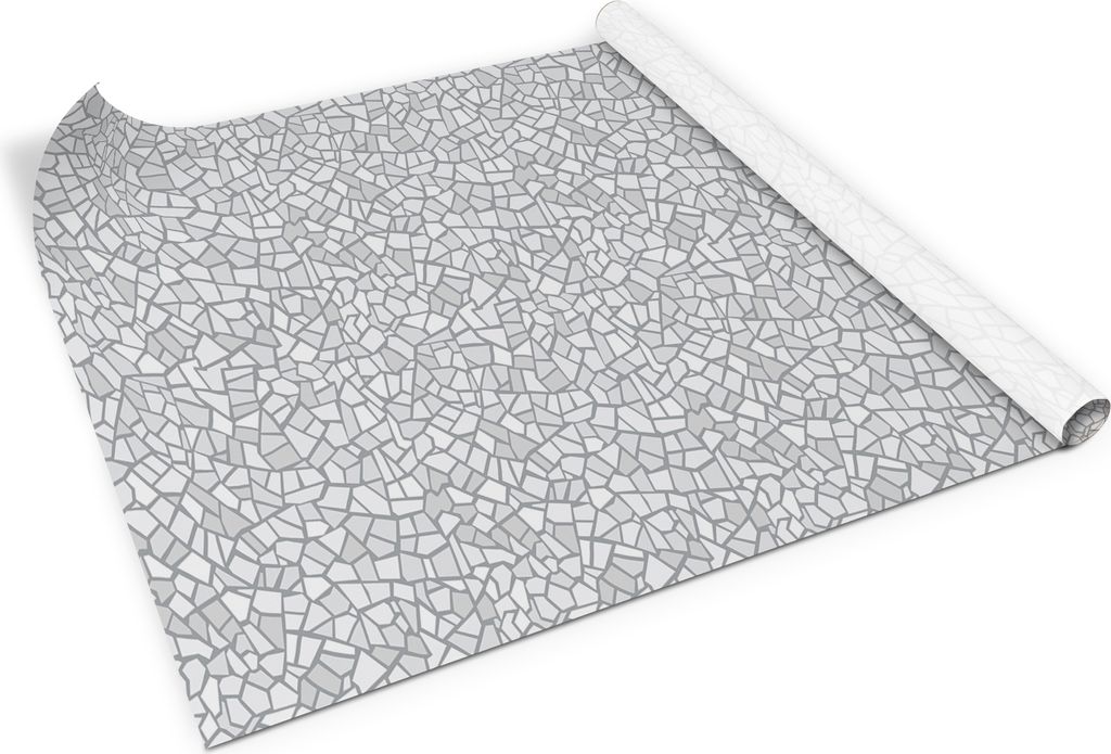 Graues mosaik – PVC Klebefolie für Möbel – Möbelrenovierungsfolie – Möbelfolie selbstklebend – Küche – Schränke – Möbeldekorfoli...