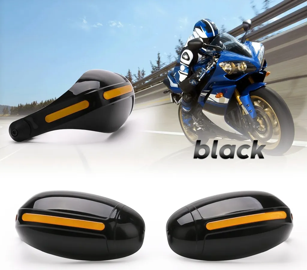 2ks Ručné chrániče motocyklov Dirt Bike Handguard Scooter Windscreen Driving Falling Hands Protection 22mm Handlebar Black