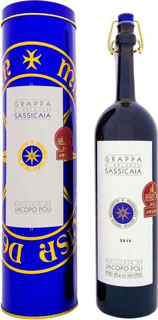 Poli Grappa di Sassicaia + Box 500ml 40% Vol. Produktbild 